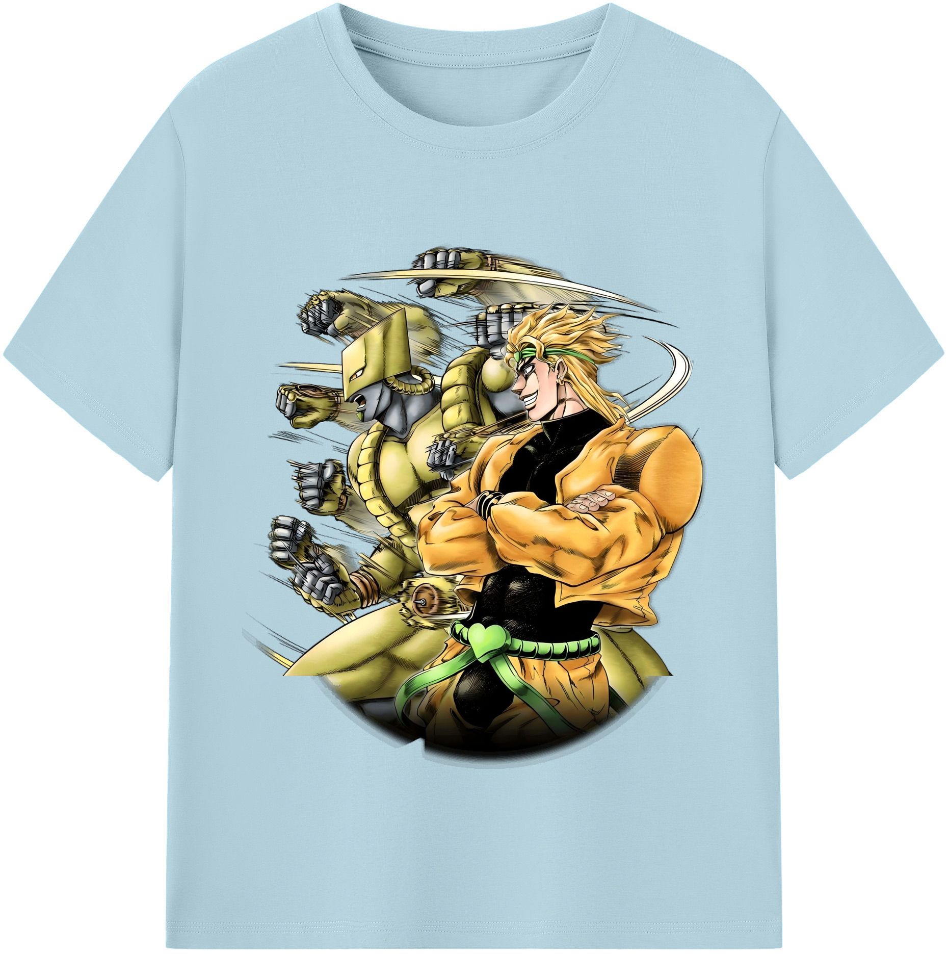 （画像用） ジョジョの奇妙な冒険 ディオ?ブランドー JoJo's Bizarre Adventure Dio Brando 綿100％半袖Tシャツ（フロントプリント）